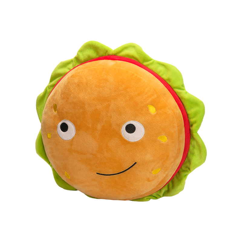 Kreativ Smiley Hamburger Plysjpute