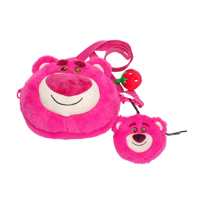 Søt rosa bjørn plysj ryggsekk
