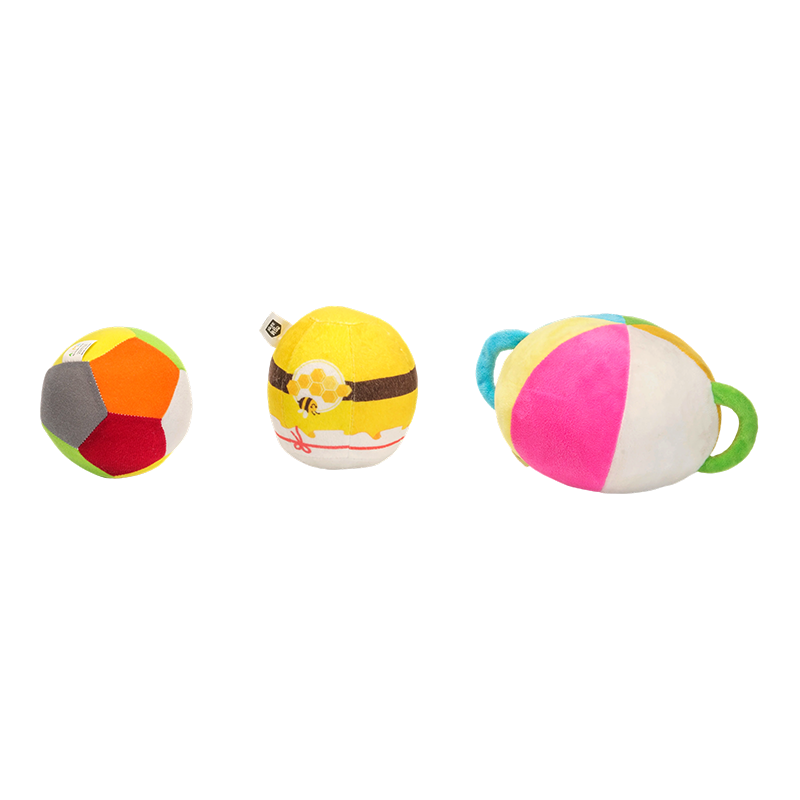 Dyrevennlig flerfarget balltrio