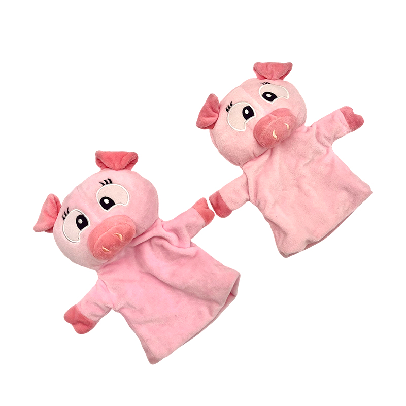 Twin piggy plysj fingerdukker